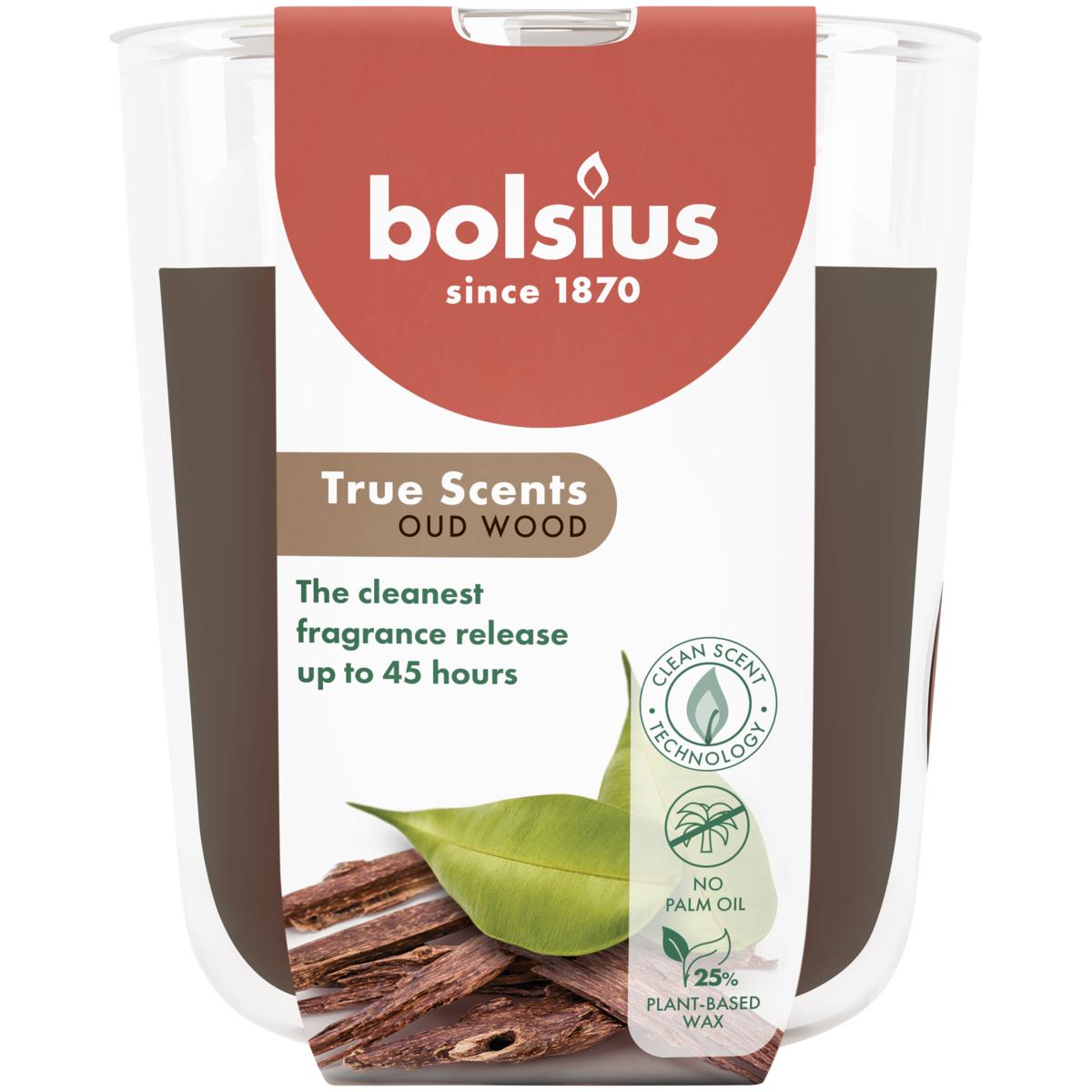 BOLSIUS GEURGLAS 97/85 TRUE SCENTS OUD WOOD