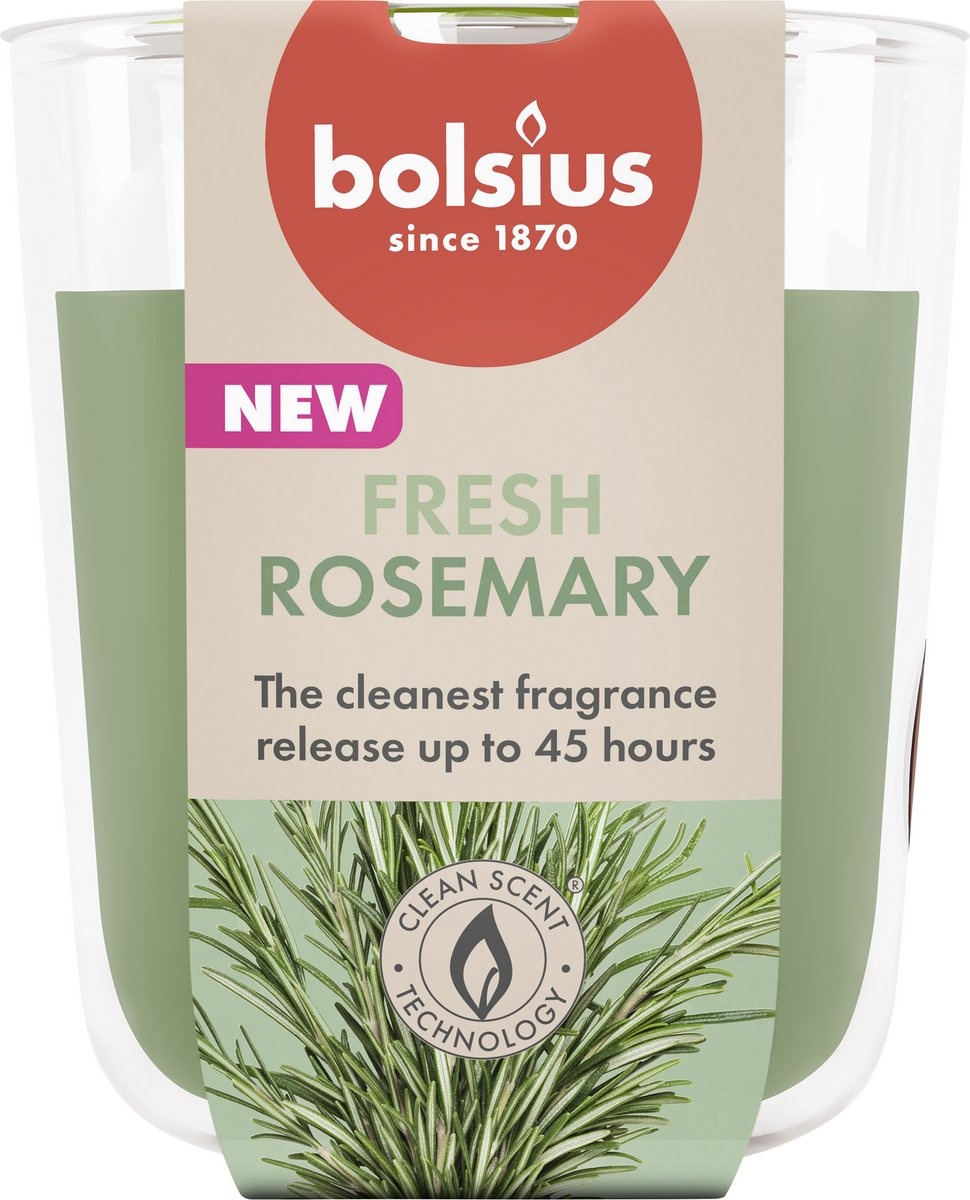 BOLSIUS GEURGLAS 97/85 TRUE SCENTS ROSEMARY