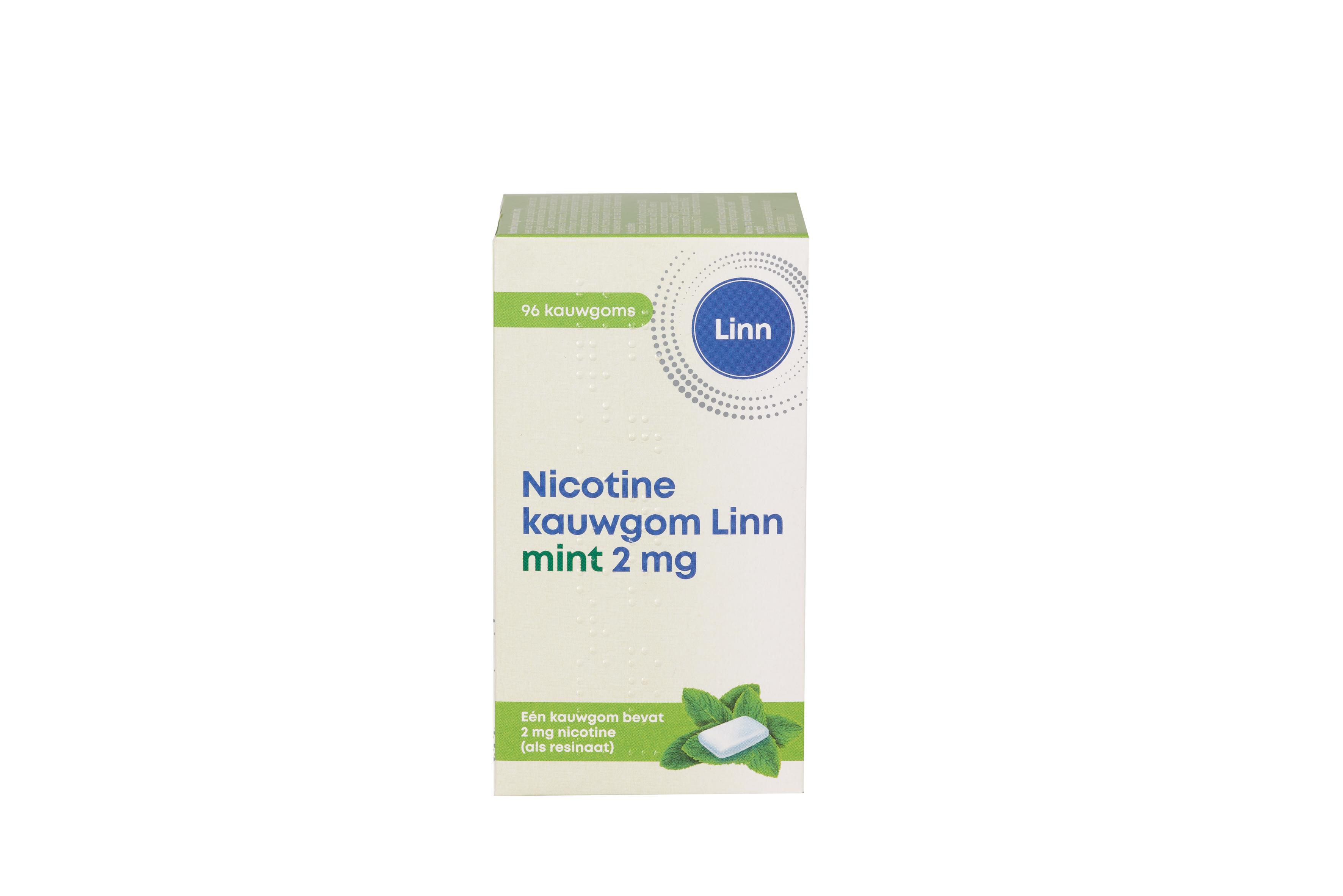 LINN NICOTINE KAUWGOM 2 MG MINT
