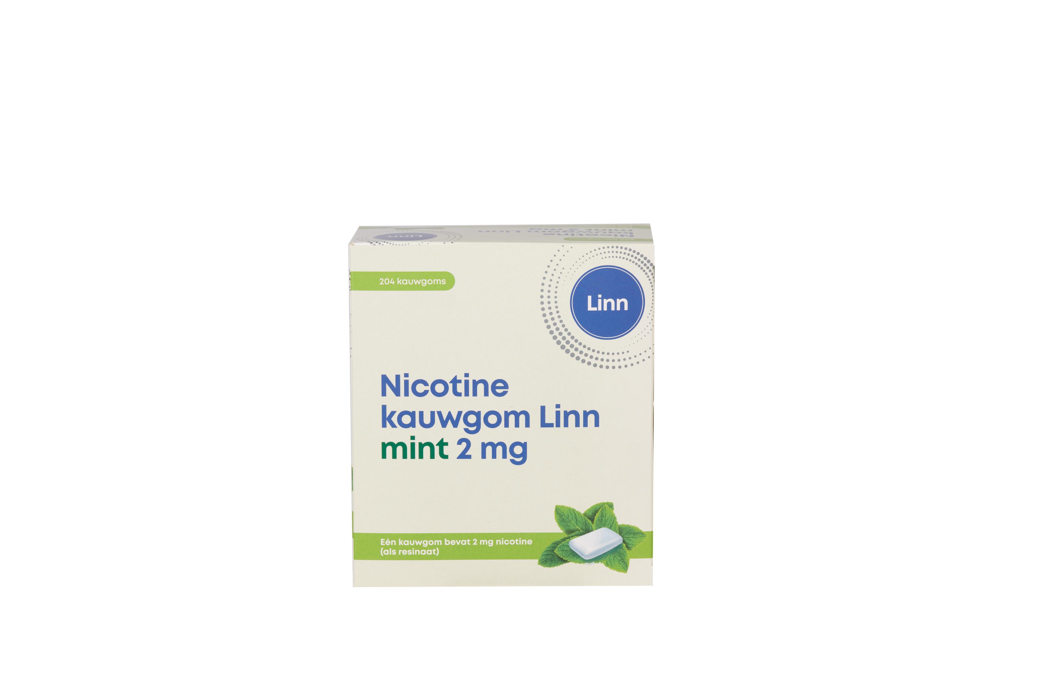 LINN NICOTINE KAUWGOM 2 MG MINT
