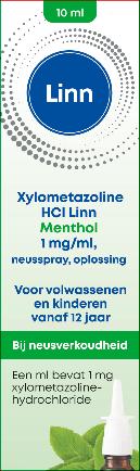 LINN XYLOMETAZOLINE 1MG DOSEERSPRAY MENTHOL VOLWASSEN