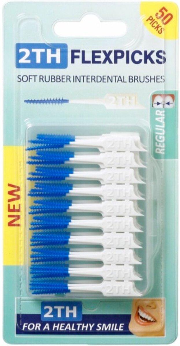 2TH FLEXPICKS RUBBEREN INTERDENTALE BORSTELTJES REGULAR