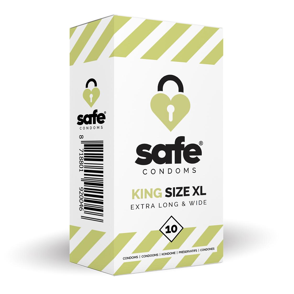 SAFE KING SIZE XL CONDOOMS EXTRA LONG   WIDE