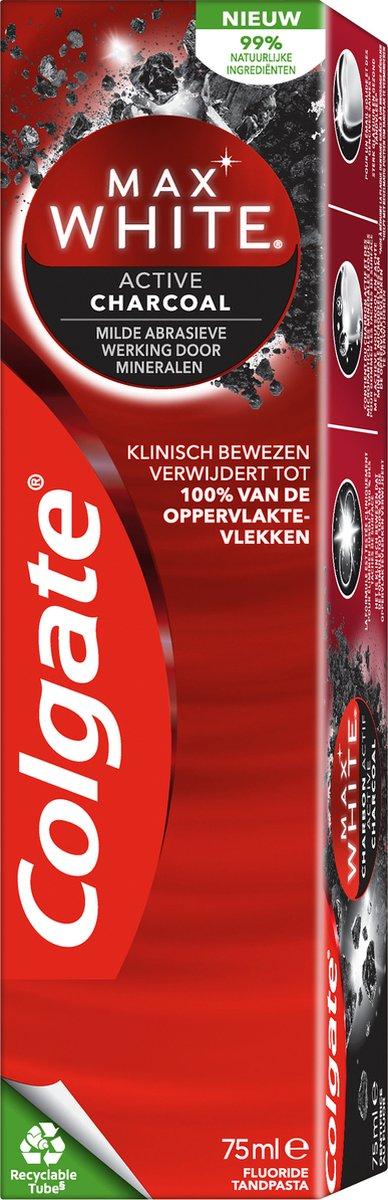 COLGATE TANDPASTA MAX WHITE CHARCOAL WHITENING