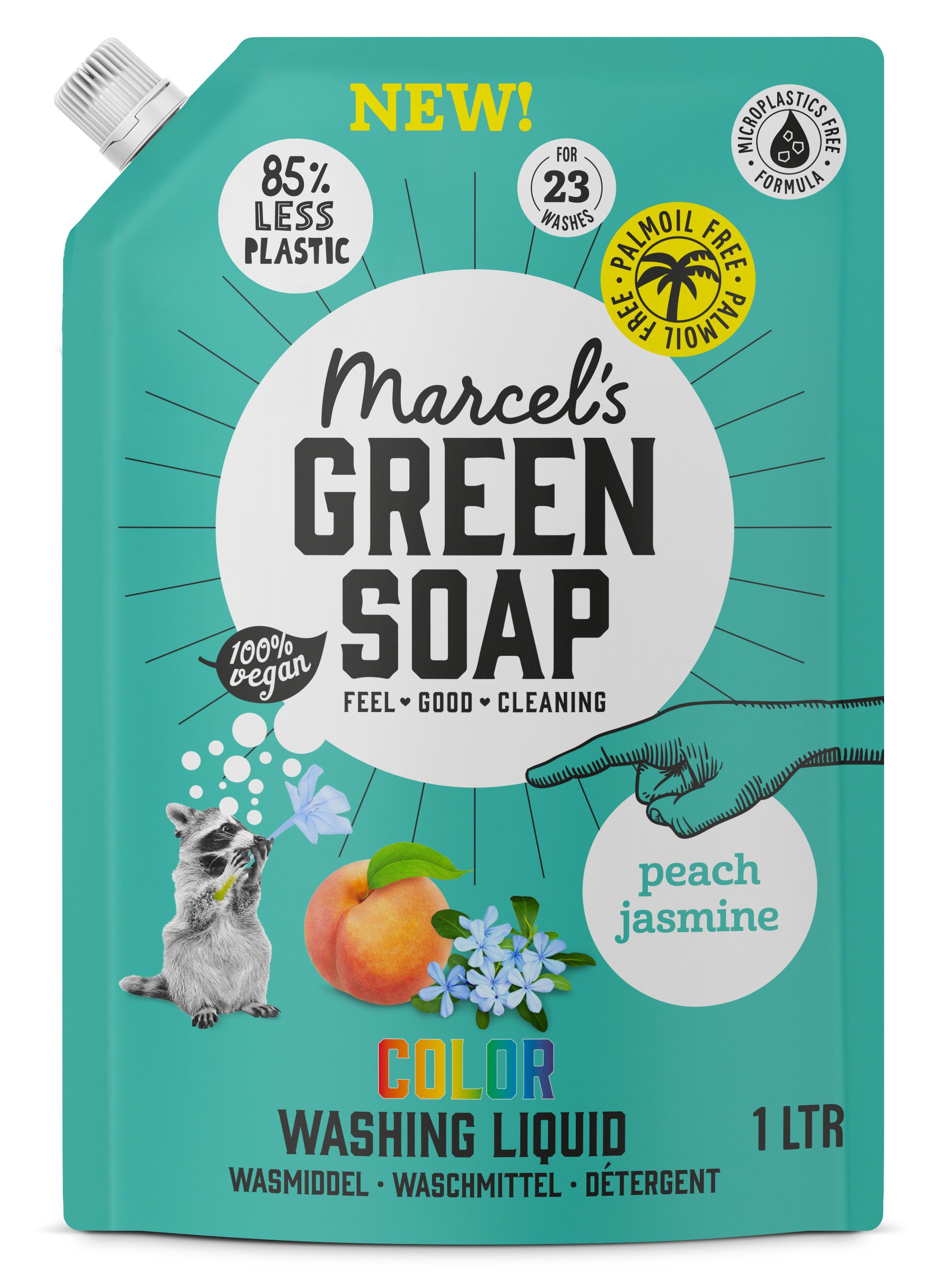 MARCEL'S GREEN SOAP WASMIDDEL KLEUR NAVUL PERZIK   JASMIJN