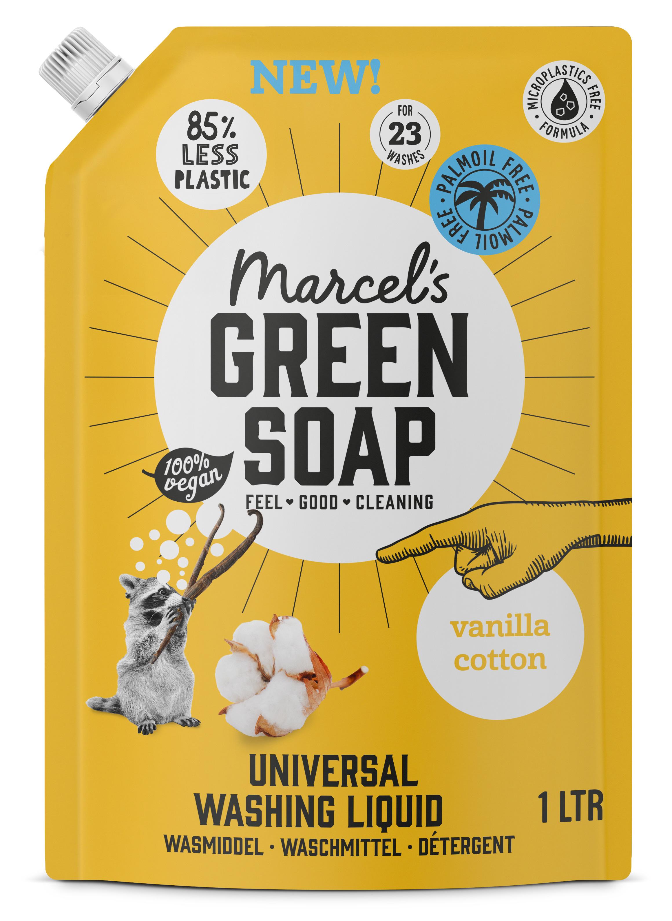 MARCEL'S GREEN SOAP WASMIDDEL UNIVERSEEL NAVUL VANILLE   KERSENBLOESEM