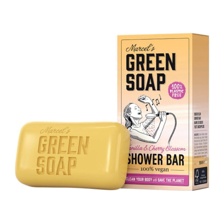 MARCEL'S GREEN SOAP SHOWER BAR VANILLA   CHERRY BLOSSOM