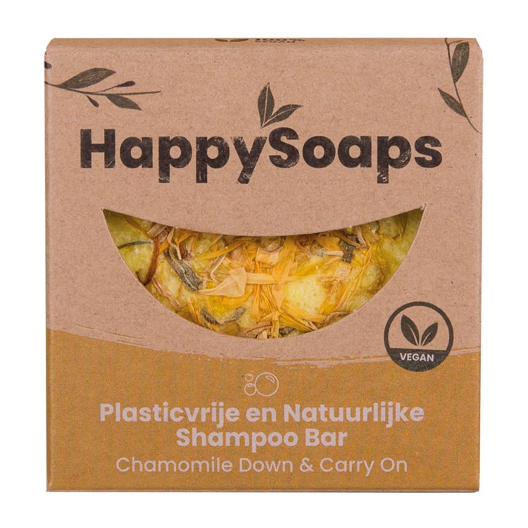 HAPPYSOAPS SHAMPOO BAR CHAMOMILE DOWN   CARRY ON