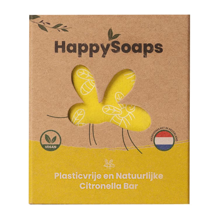 HAPPYSOAPS ANTI-INSECT BAR CITRONELLA   KRACHTIGE MUNT