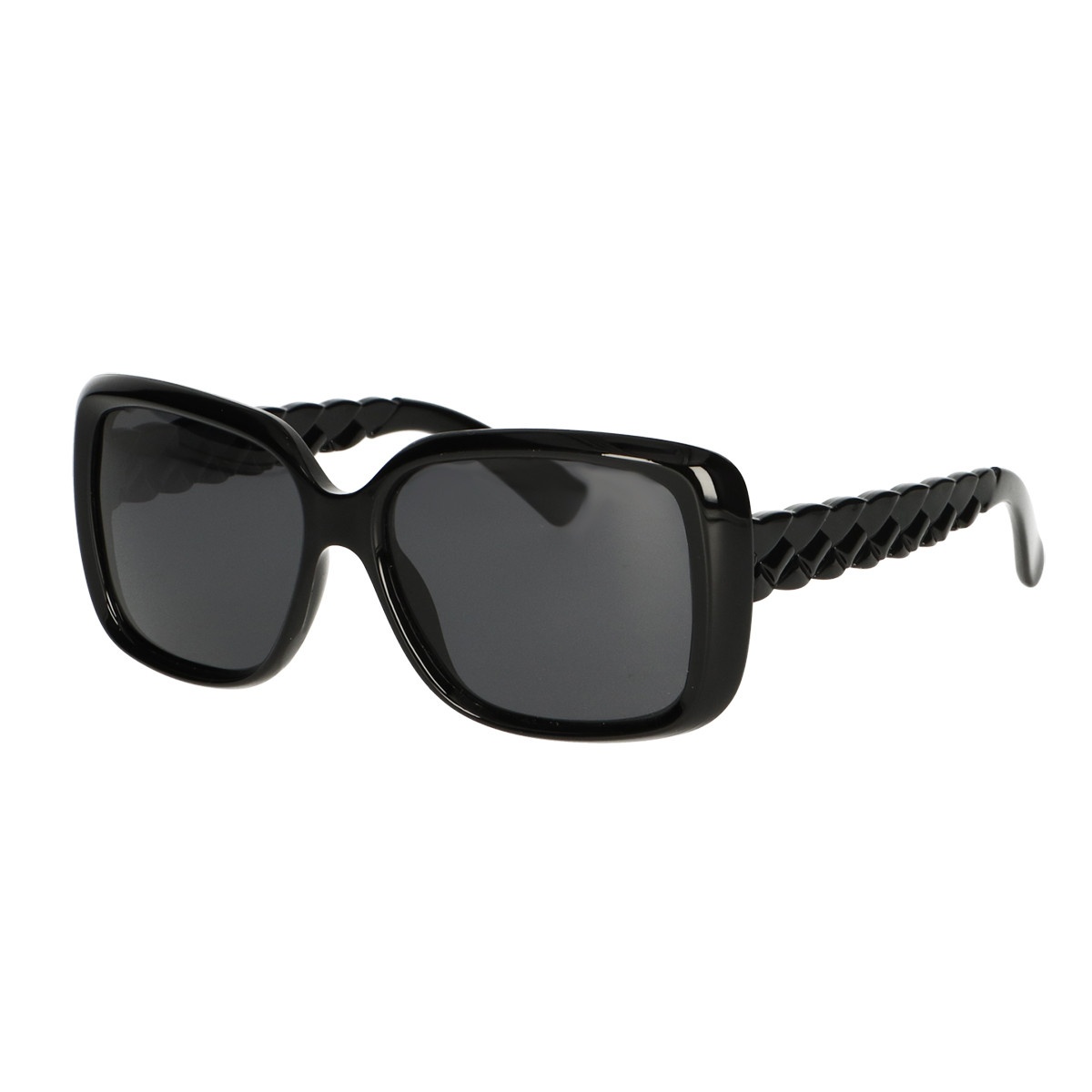 ZONNEBRIL DAMES ZWART GEVLOCHTEN