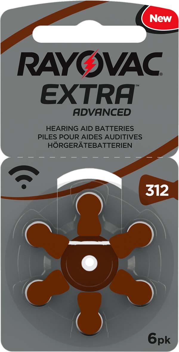 RAYOVAC EXTRA ADVANCED HEARING AID ZINC-AIR P312