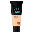 MAYBELLINE FOUNDATION  FIT ME MATTE   PORELESS 115 IVORY