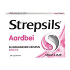 STREPSILS AARDBEI SUIKERVRIJ
