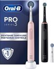 ORAL-B ELEKTRISCHE TANDENBORSTEL PRO 3 3900 DUO ZWART EN ROZE