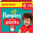 PAMPERS BABY DRY PANTS S6 MAXI 14-19 KG BOX