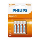 PHILIPS BATTERIJ LONGLIFE ZINC AAA R03